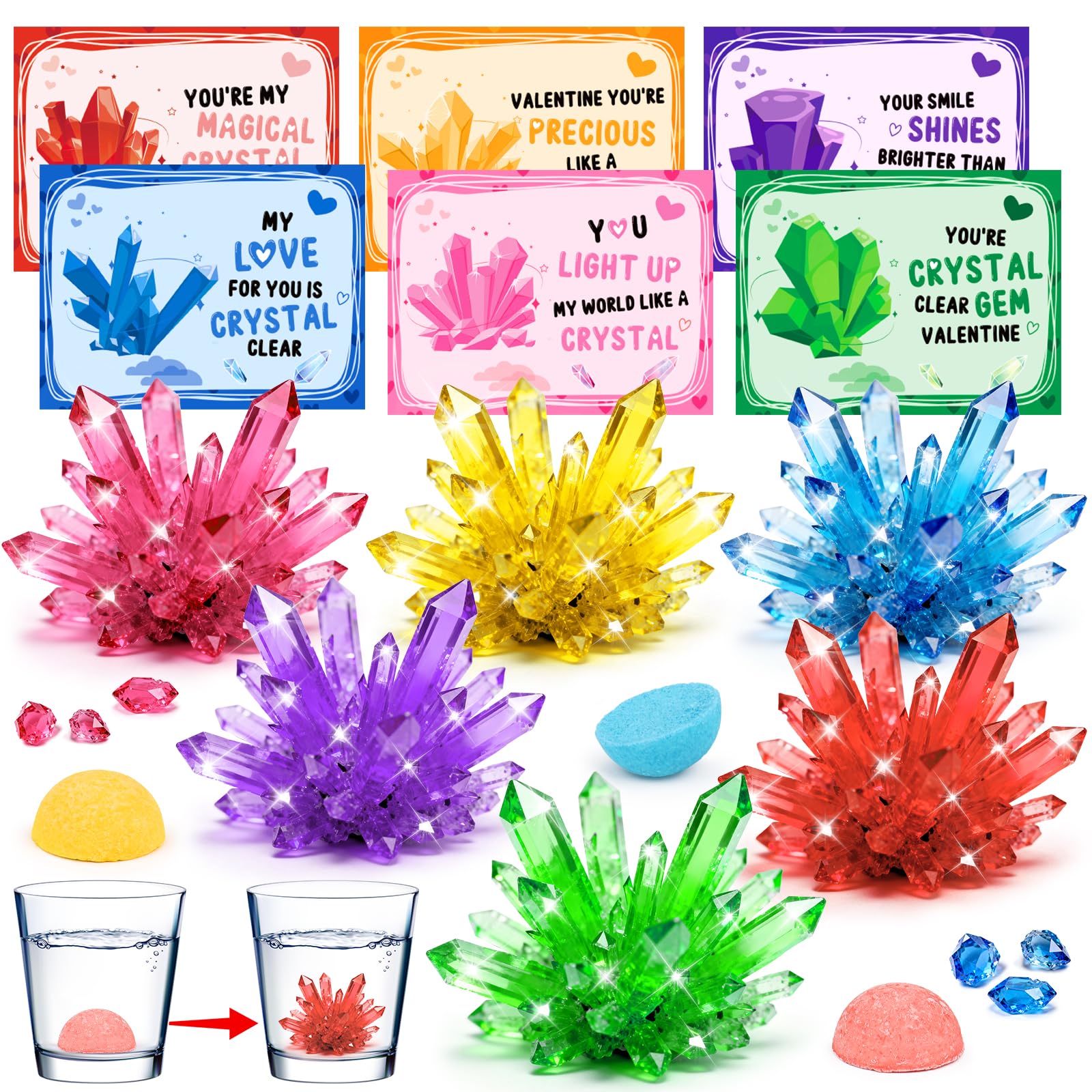 Amazon.com: 24PCS Crystal Growing Kit Valentines Day Gifts for Amazon.com: 24PCS Crystal Growing Kit Valentines Day Gifts for